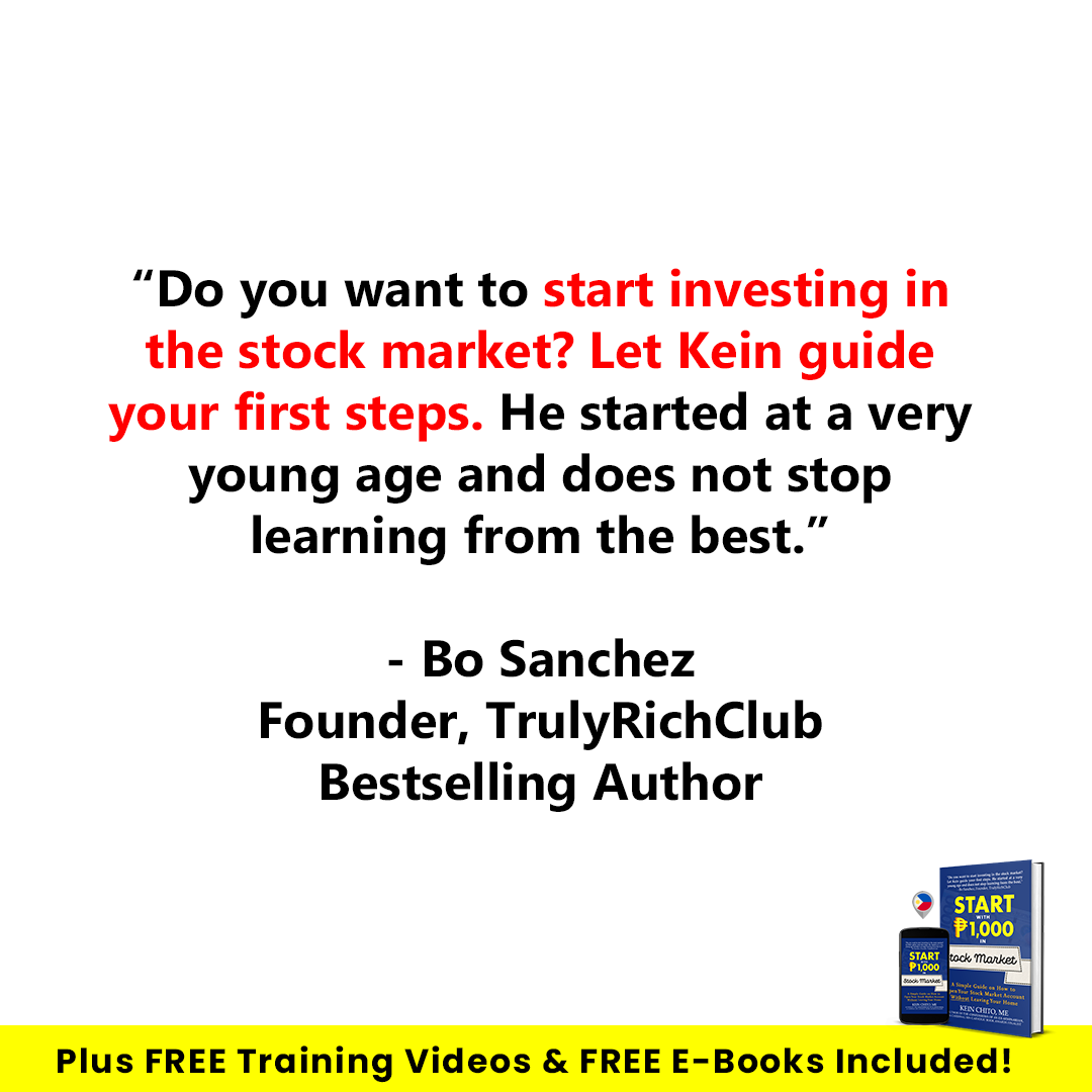 Start with P1,000 in Stock Market Book (+FREE Monthly Webinar +2 FREE E-books & 5+1 FREE Stock Market Training Videos + Other Bonuses) + FREE SHIPPING NATIONWIDE