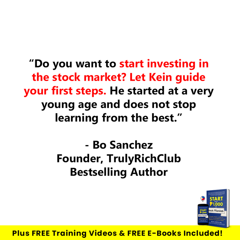 Start with P1,000 in Stock Market Book (+FREE Monthly Webinar +2 FREE E-books & 5+1 FREE Stock Market Training Videos + Other Bonuses) + FREE SHIPPING NATIONWIDE