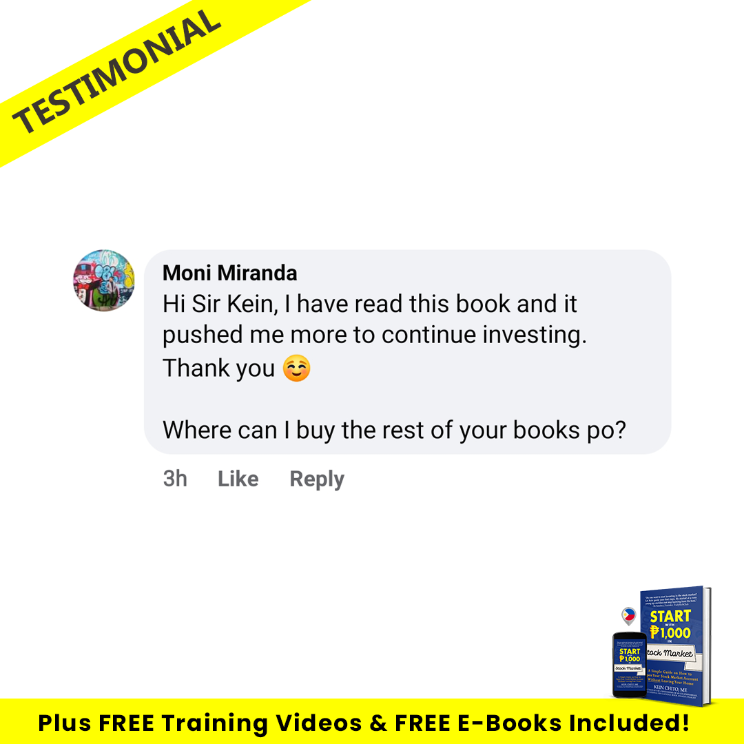 Start with P1,000 in Stock Market Book (+FREE Monthly Webinar +2 FREE E-books & 5+1 FREE Stock Market Training Videos + Other Bonuses) + FREE SHIPPING NATIONWIDE